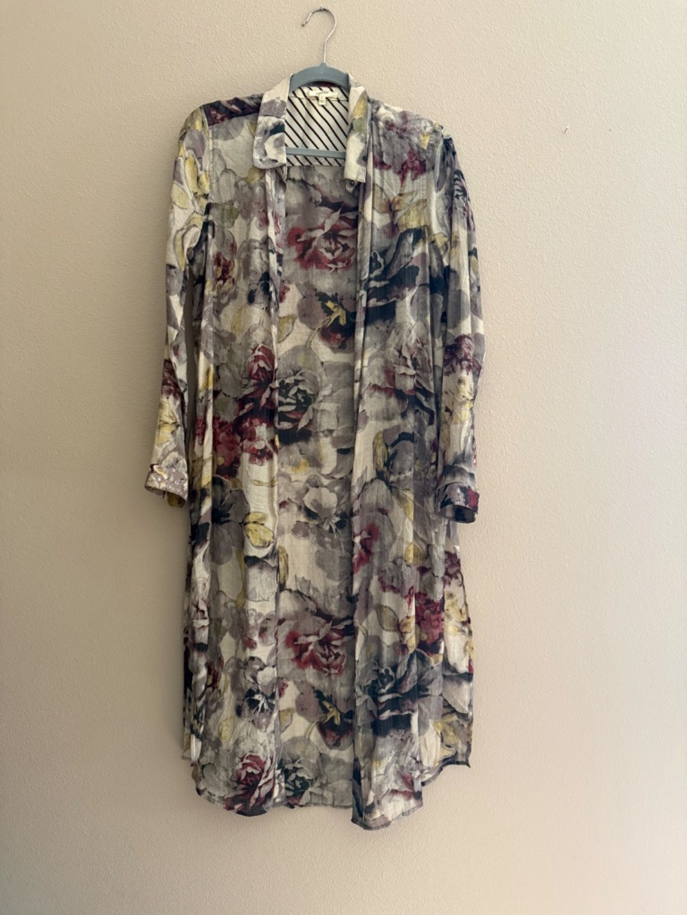 Mystree Women's Shirt Duster, Floral, Size L